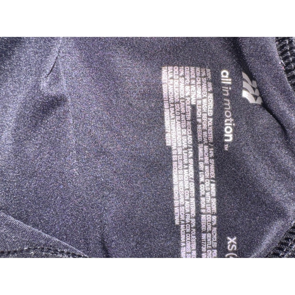 All In Motion‎ Womens Black Athletic Shorts XS Dolphin Hem Drawstring Waist - Picture 4 of 5